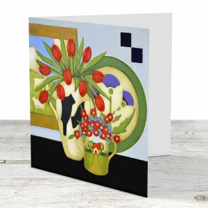 Red Tulips, Greeting Card by Fiona Millar