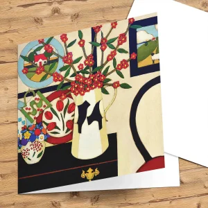 Japonica, Greeting Card by Fiona Millar