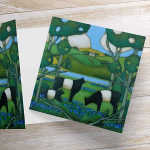 Galloway Bluebells, Greeting Card by Fiona Millar