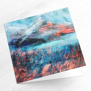 Snow Peaks, Greeting Card by Fiona Matheson