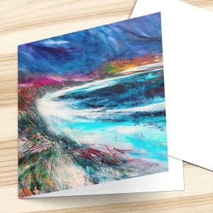 Purple Hills, Greeting Card by Fiona Matheson