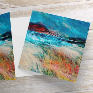 Distant Bay, Greeting Card by Fiona Matheson