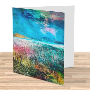 Spring Machair, Greeting Card by Fiona Matheson