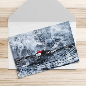 Phone Lines and Furrows, Greeting Card by Fiona Matheson