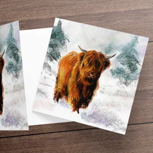 Caotunn in the snow, Greeting Card by Hilary Barker