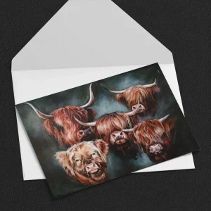 The Lyntoun Girls, Greeting Card by Hilary Barker