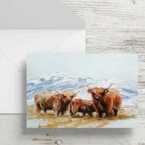 Winter on the Hill, Greeting Card by Hilary Barker