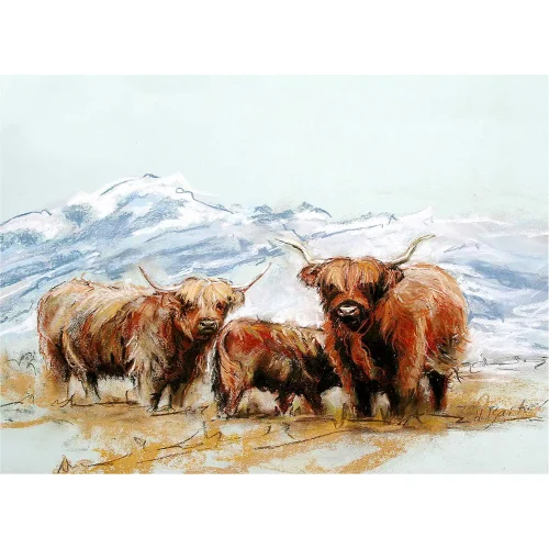 Winter on the Hill, Greeting Card by Hilary Barker - Image 2