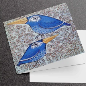 Bluebirds, Greeting Card by Ingrid Nilsson