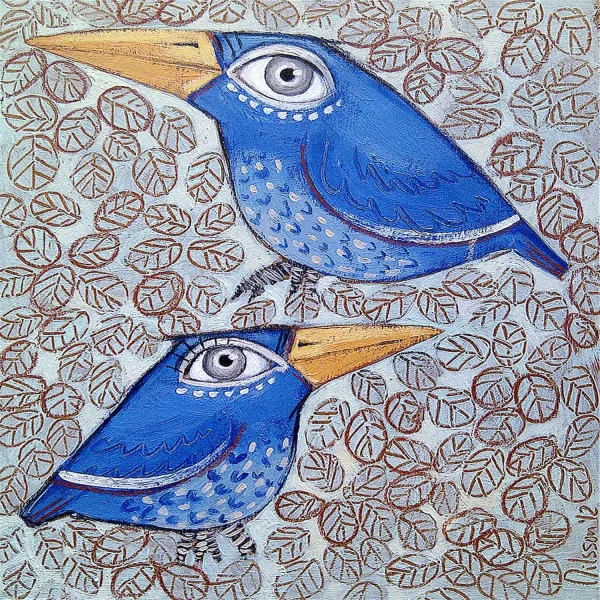 Bluebirds, Greeting Card by Ingrid Nilsson - Image 2