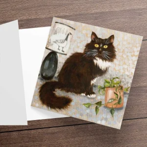 Mins Whiskers, Greeting Card by Ingrid Nilsson