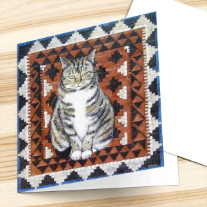 The Cat Who Came to Stay, Greeting Card by Ingrid Nilsson