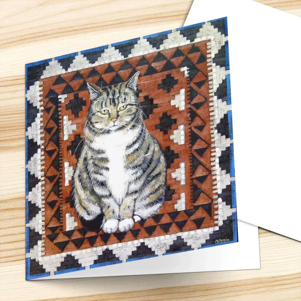 The Cat Who Came to Stay, Greeting Card by Ingrid Nilsson