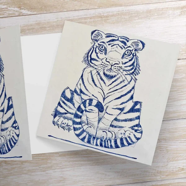 Tiger Underlined, Greeting Card by Ingrid Nilsson
