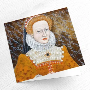 Elizabeth I, Greeting Card by Ingrid Nilsson