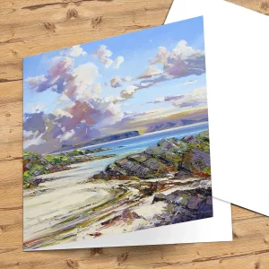 Eigg and Rum, Greeting Card by John Bathgate