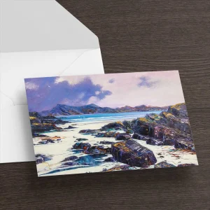 Ardvasar Beach, Greeting Card by John Bathgate