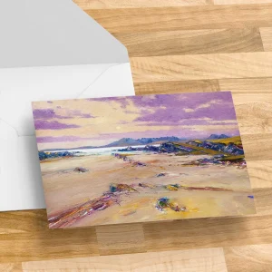 Skye from Arisaig, Greeting Card by John Bathgate