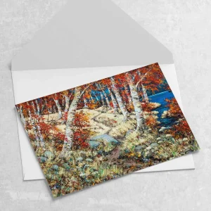 Loch Lomond Birches, Greeting Card by John Bathgate