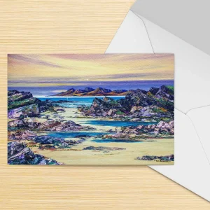 Rum from Tarskavaig, Greeting Card by John Bathgate