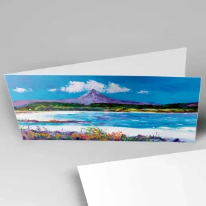 Goatfell from Brodick Bay, Greeting Card by Jean Feeney