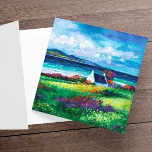 Bright and Breezy, Isle of Arran, Greeting Card by Jean Feeney