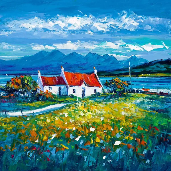 Croft and Cuillins, Ord, Isle of Skye, Greeting Card by Jean Feeney - Image 2