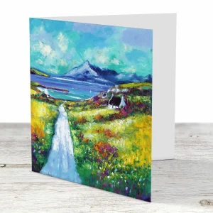 Approaching Elgol, Isle of Skye, Greeting Card by Jean Feeney