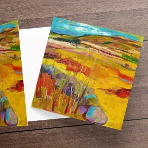 Towards Fintry, Greeting Card by Judith I Bridgland