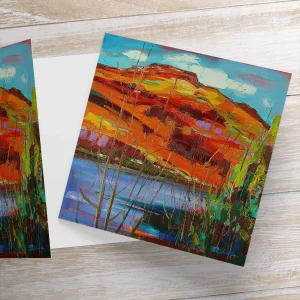 Through the Trees, Arrochar, Greeting Card by Judith I Bridgland