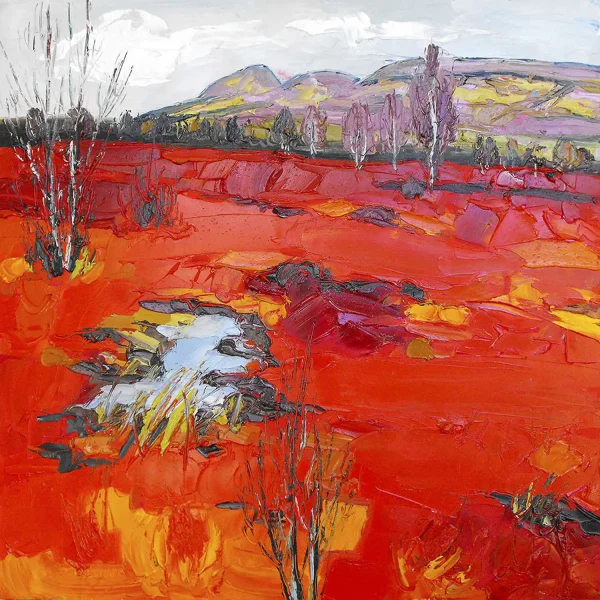 Red Autumn Grasses, Dumgoyne, Greeting Card by Judith I Bridgland - Image 2