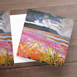 Conwy Sands, Greeting Card by Judith I Bridgland