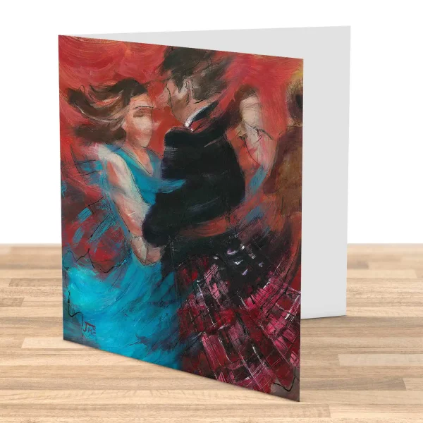 Ceilidh, Greeting Card by Janet McCrorie