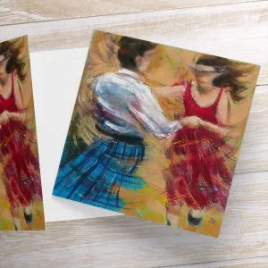 In a Spin, Greeting Card by Janet McCrorie
