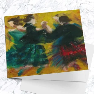 Spinning 4, Greeting Card by Janet McCrorie