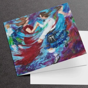 Jig Time, Greeting Card by Janet McCrorie