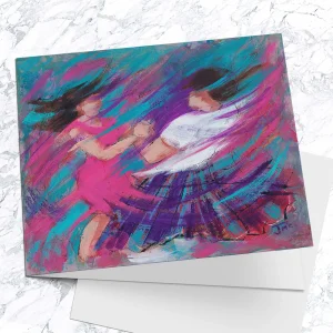 Streaky Pink, Greeting Card by Janet McCrorie