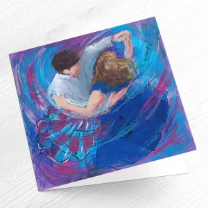 Blue Waltz, Greeting Card by Janet McCrorie