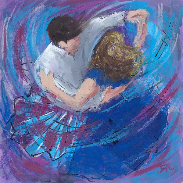 Blue Waltz, Greeting Card by Janet McCrorie - Image 2