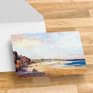 A Fine Day, North Berwick, Greeting Card by Joseph Maxwell-Stuart