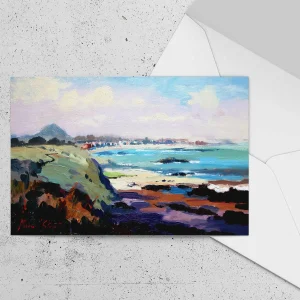 A View of Milsey Bay, North Berwick, Greeting Card by Joseph Maxwell-Stuart