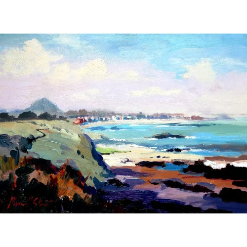 A View of Milsey Bay, North Berwick, Greeting Card by Joseph Maxwell-Stuart - Image 2