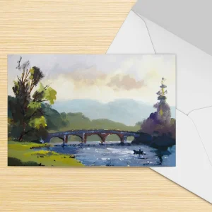 Dunkeld bridge, Greeting Card by Joseph Maxwell-Stuart