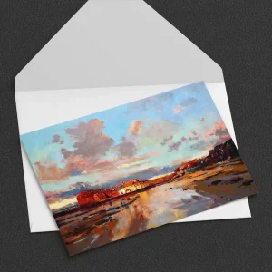 Evening light, North Berwick, Greeting Card by Joseph Maxwell-Stuart