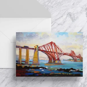 Forth rail bridge, Greeting Card by Joseph Maxwell-Stuart