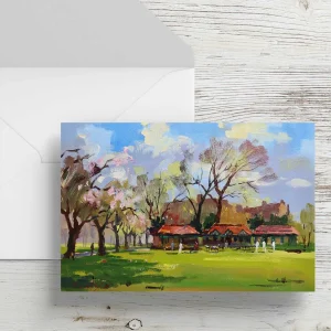Getting Ready for Cricket, Greeting Card by Joseph Maxwell-Stuart