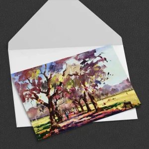 Meadows Walkway, Edinburgh, Greeting Card by Joseph Maxwell-Stuart