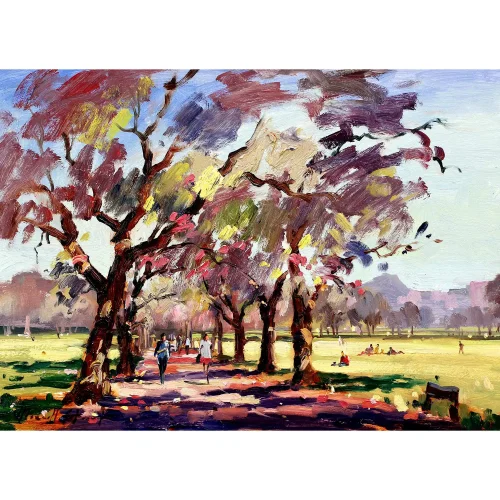 Meadows Walkway, Edinburgh, Greeting Card by Joseph Maxwell-Stuart - Image 2