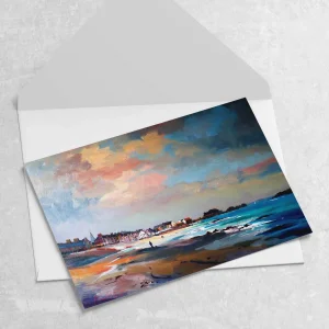 Misley Bay, North Berwick, Greeting Card by Joseph Maxwell-Stuart