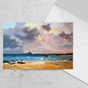 On the Beach, Greeting Card by Joseph Maxwell-Stuart